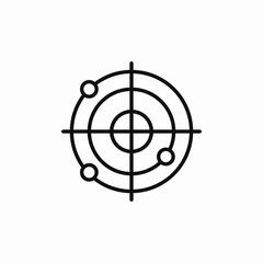 radar search icon sign vector