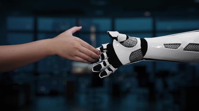 This conceptual image showcases the intersection of artificial intelligence and the justice system, featuring robotic arms, scales, and digital elements depicting ethical considerations. Synapse