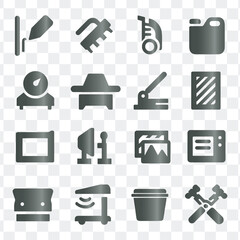 Industrial Construction Maintenance and Manufacturing Tools Icons Set