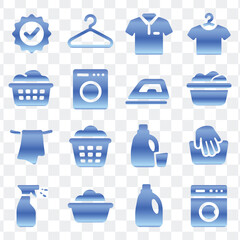 Laundry and House Cleaning Pictograms Icons Set