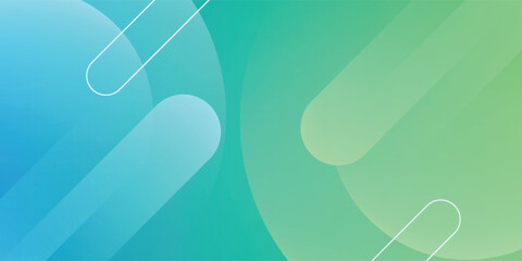 abstract geometric shapes composition background. blue and green gradient geometric shapes background