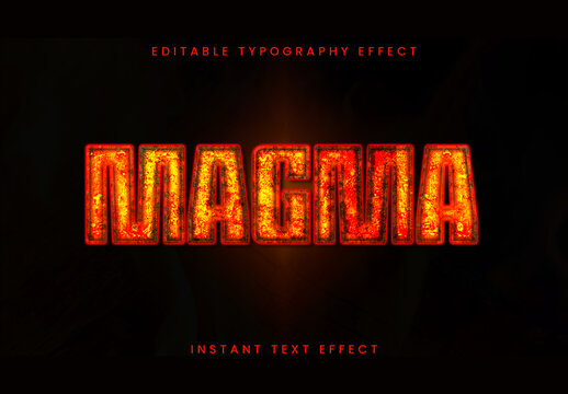 Red And Yellow Lava Text Effect Magma Lava Font