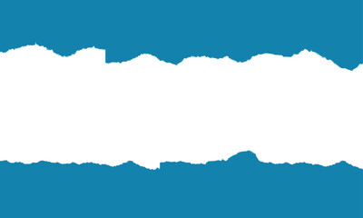 Blue torn open paper vector design. Blue paper design for graphics use.