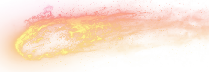 Cosmic Fireball Falling from the Sky Png.
