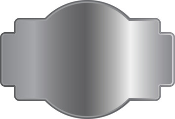 Metallic Silver Chrome Decorative Frame Label Metal Plate