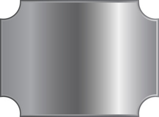 Metallic Silver Chrome Decorative Frame Label Metal Plate