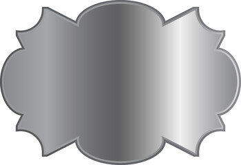 Metallic Silver Chrome Decorative Frame Label Metal Plate