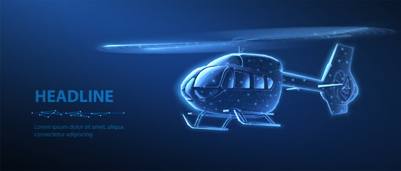Helicopter Flying. Chopper silhouette, Aviation technology, Plane maintenance, Helicopter hover, Aviation flight school, Air transport innovation, Advanced Avionics, Autonomous Systems concept   © Littlemose