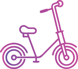 Foldable Pink Kids Scooter Modern Childrens RideOn Toy Studio Lighting and White Background