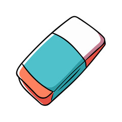 Clean vector eraser illustration for creative projects