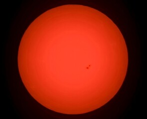 The sun in space with sun spots