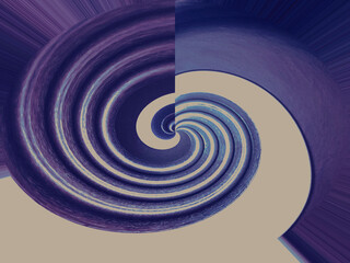 Purple gray sand on the abstract beach looks elegant & fanciful outside to inside. A dream world comes together in the vortex. Lines start at the edges and then gradually meet at a point.