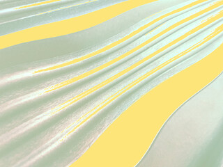 Abstract warped path leads away or upward to a new beginning in brightness. Yellow ribbons of color bend & twist but follow the same direction. The path is diagonal and seems without end.