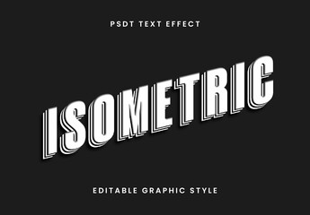 Black And White Isometric 3D Text Effect Geometric Layered Font