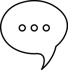 Chatbot Bubble Line Icon for AI Conversation and Messaging Interface