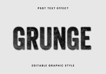 Black And White Grunge Ink Text Effect Scratched Distressed Font