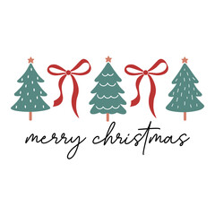 Coquette Merry Christmas, Boho Christmas Tree, Holiday, Winter, Festive, Christmas T-shirt