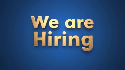 Eye-Catching "We Are Hiring" Animated Video: Perfect for Job Postings and Recruitment