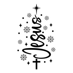 Jesus Christmas Tree, Christmas, Holiday, Winter, Festive, Christmas Tshirt