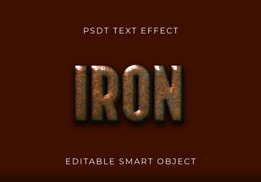 Bronze Grunge Copper Rust Text Effect Iron Oxidized Font