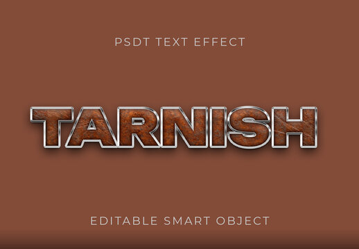 Bronze Metallic Copper Rust Text Effect Bold Corroded Font