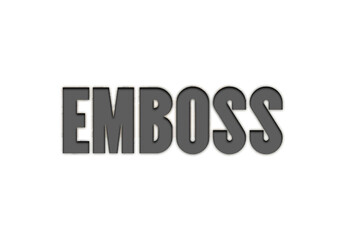 Gray And Black Debossed Realistic Text Effect Emboss Bold Font