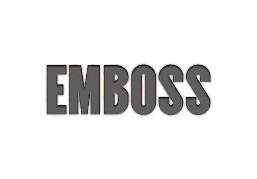 Gray And Black Debossed Realistic Text Effect Emboss Bold Font
