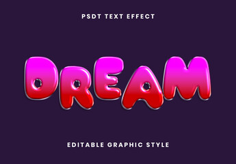 Pink And Red Gradient Plastic Text Effect Chubby Fun Cartoon Font