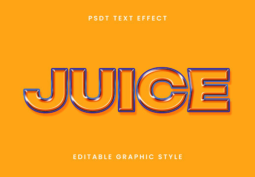 Orange And Blue Glossy 3D Text Effect Bold Modern Outline Font
