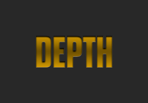 Metal Debossed Text Effect