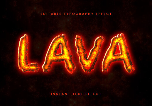 Yellow And Red Lava Text Effect Burning Fire Font