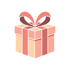 Gift box icon on White Background Vector Art Illustration on white background.