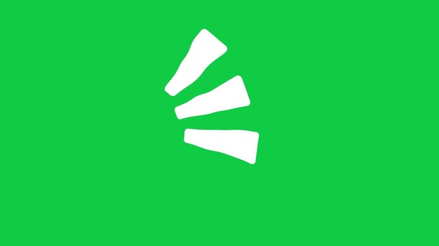 Comic speak symbol animation. Talking sign motion on green screen. Sound wave cartoon 4k.