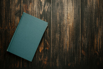 Simple Hardcover Book on Rustic Planks