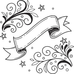 Elegant vintage flourish swirls and ornate decorative elements for timeless design isolated on transparent background