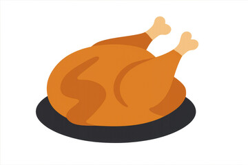 Roast turkey on a platter celebrating thanksgiving and festive holiday dinner with traditional poultry food