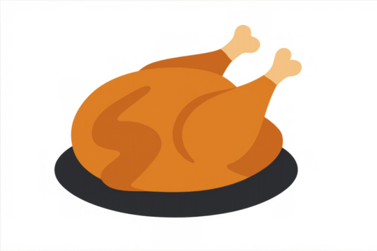 Roast turkey on a platter celebrating thanksgiving and festive holiday dinner with traditional poultry food