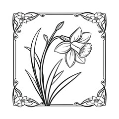 Elegant abstract floral silhouette design element with soft light and shadow effects isolated on transparent background