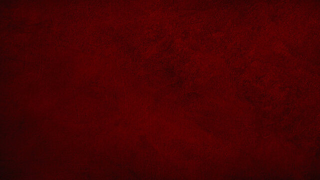 Black dark red texture background. Painted concrete wall surface. Grunge rough uneven plaster scratched damaged. Close-up. Design.Template. Empty blank. 