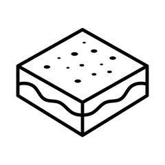 Brownie Icon – Chocolate Dessert Vector Illustration