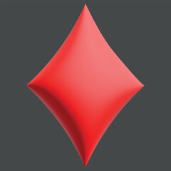 Obraz premium Casino plaing cards icons. vector illustration of a poker card.Card suits in 3D, hand-drawn in vector. Game icons on a green background. For gambling and casinos.