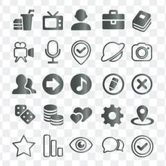 User Interface and Multimedia Elements Flat Icon Set

