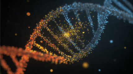 A CRISPR diagnostic test highlighting a specific genetic sequence within a DNA helix visualization.