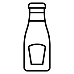 Ketchup Icon – Tomato Sauce Bottle Vector Illustration