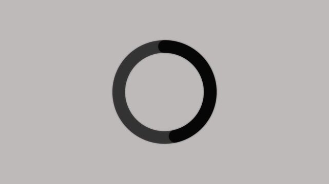 Gray loading spinner with dark gray segment circle