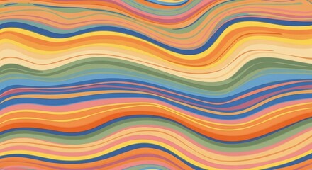 Color Waves: An artful composition of flowing, vibrant colors creating a sense of movement and energy, evoking feelings of serenity and dynamic rhythm. 