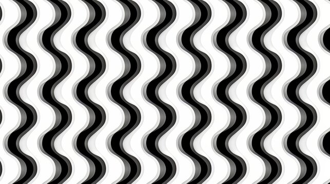 Black and white striped pattern with a wavy line. The pattern is made up of black and white squares