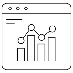 Analytics Icon, Data Analytics, Business Intelligence, Performance Insights, Marketing Analytics, Predictive Analysis, vector