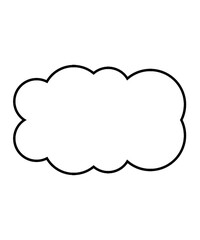 Minimalist Outline Cloud Shape