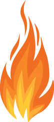 Cartoon fire. Flame of infernal fireballs, red and yellow campfire, hot wildfire and bonfire, burn power. Hellfire, burning icons isolated vector. Fireplace or camping activity